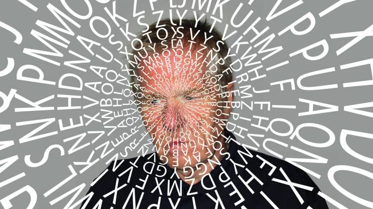 Man confused, letters bombarding him