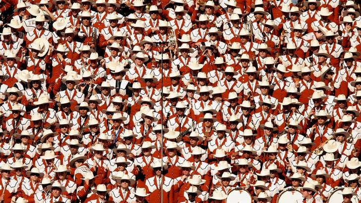 UT band at a football game