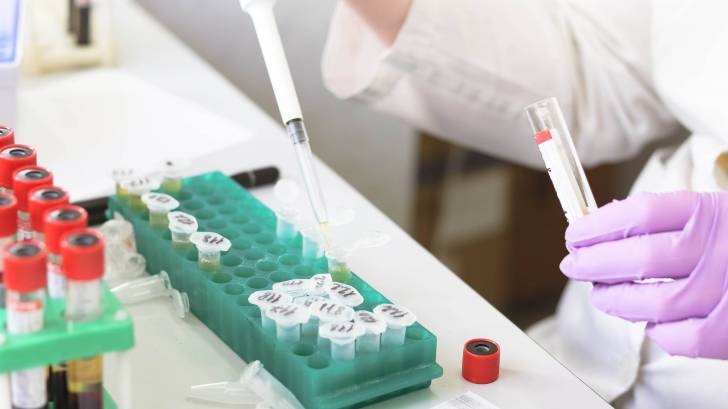 researcher in medical lab