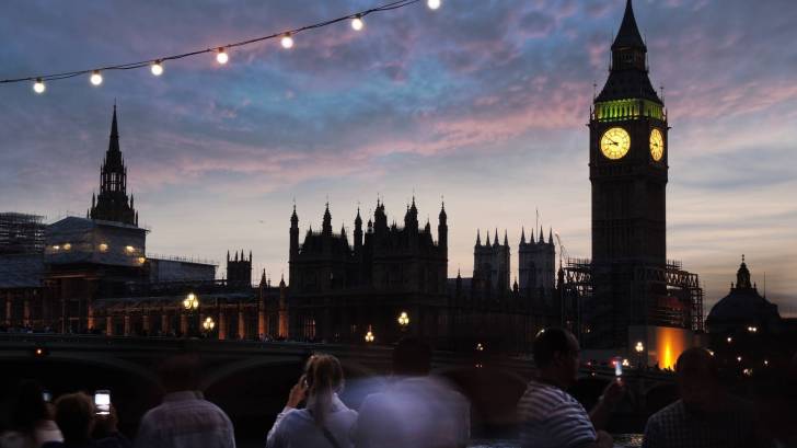 big ben at dusk in london