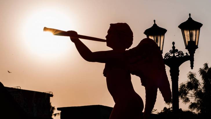 statue in venezuela of an angel