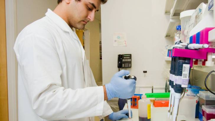 researcher working in a lab