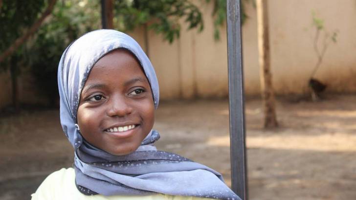 pretty young african girl, happy and healthy