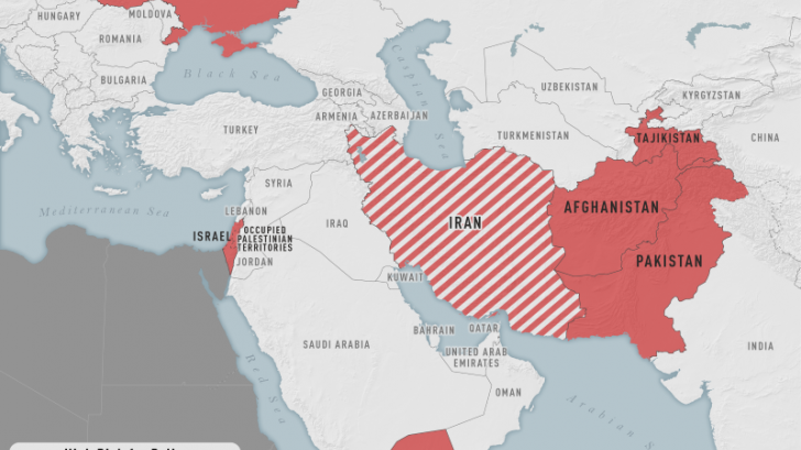 map of polio high risk countried