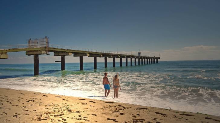 florida beach and pier