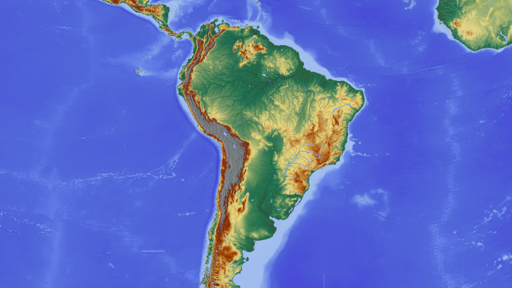 map of south america