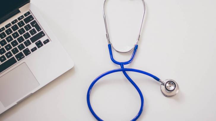 computer and stehoscope