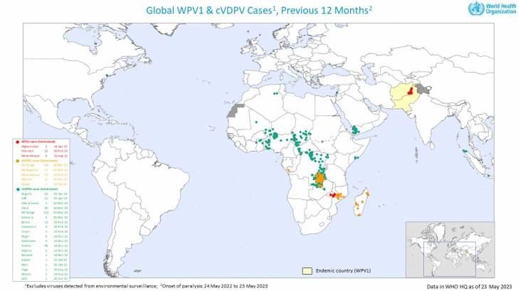 Polio outbreaks May 2023