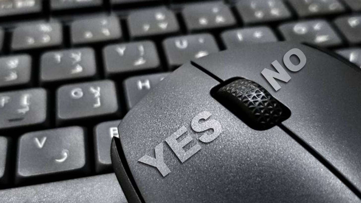 keyboard with yes no