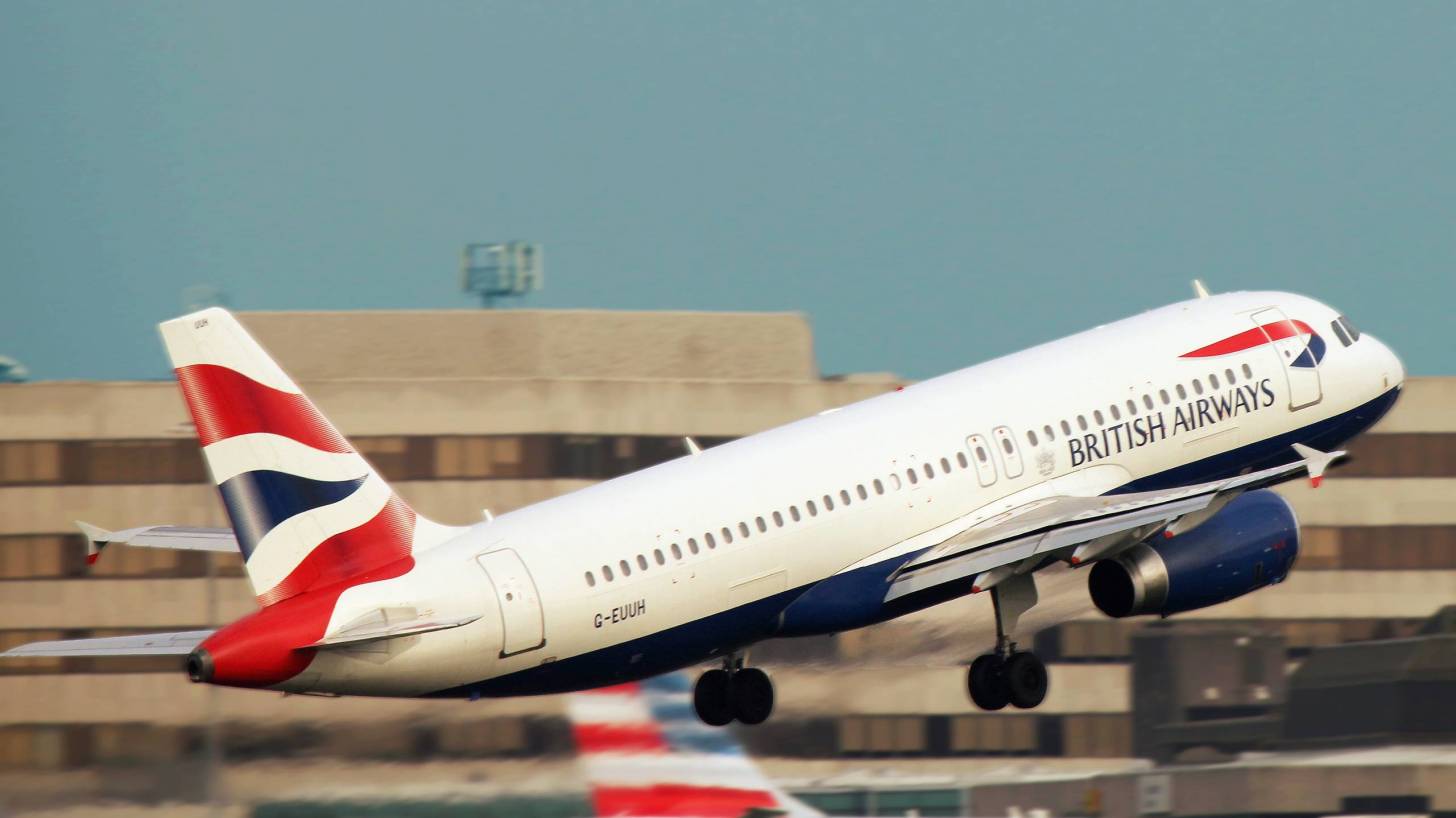 British airways plane taking off