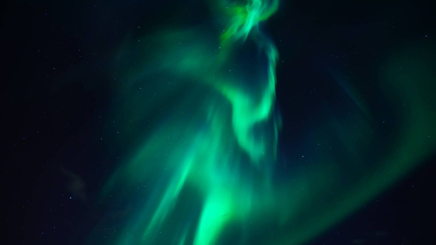northern lights over the universe