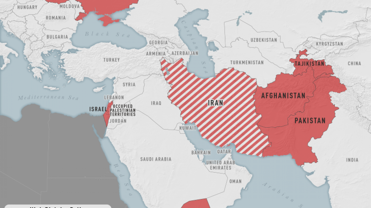map of polio high risk countried