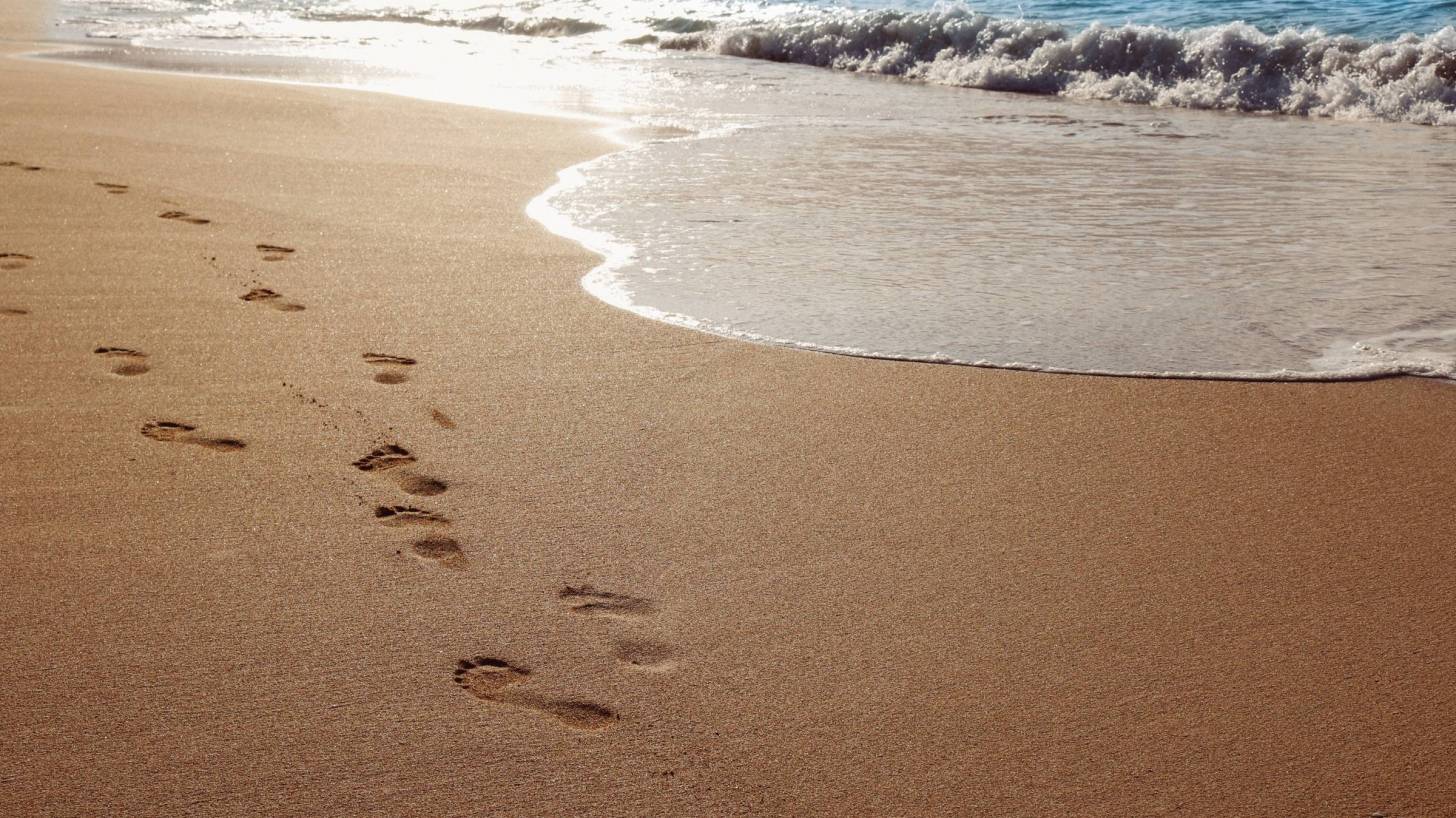 footprints in the sand