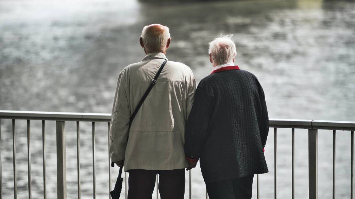 older couple looking at the water