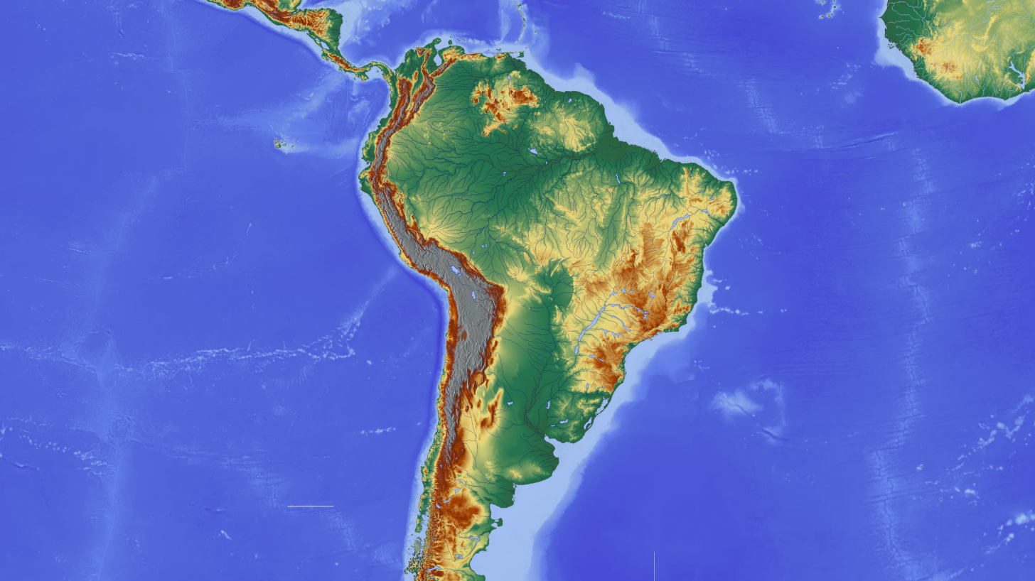south america map