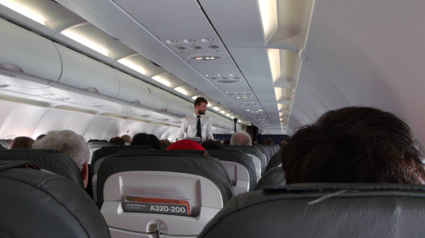 inside airplane