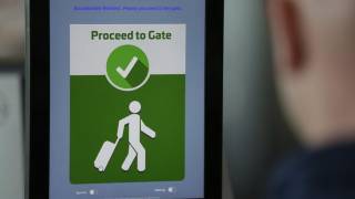 proceed to gate sign