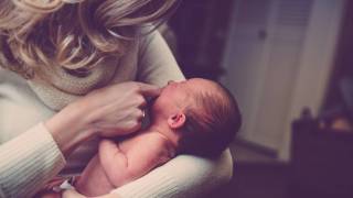 young mother with baby