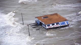 beach house during a hurricane