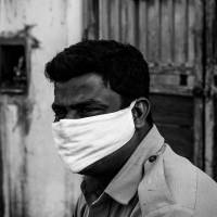 indian man with a mask