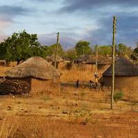 west african hut village