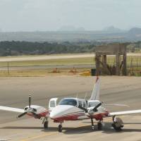 prop plane in africa