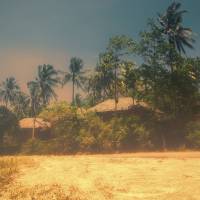 thailand village on tropical beach