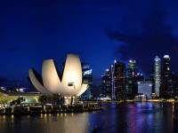 night time in singapore