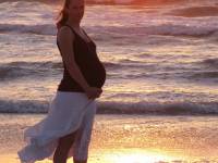 pregnant on beach